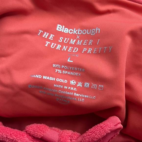 Blackbough x The Summer I Turned Pretty Orange Floral Terry One Piece Swimsuit L - Picture 8 of 8